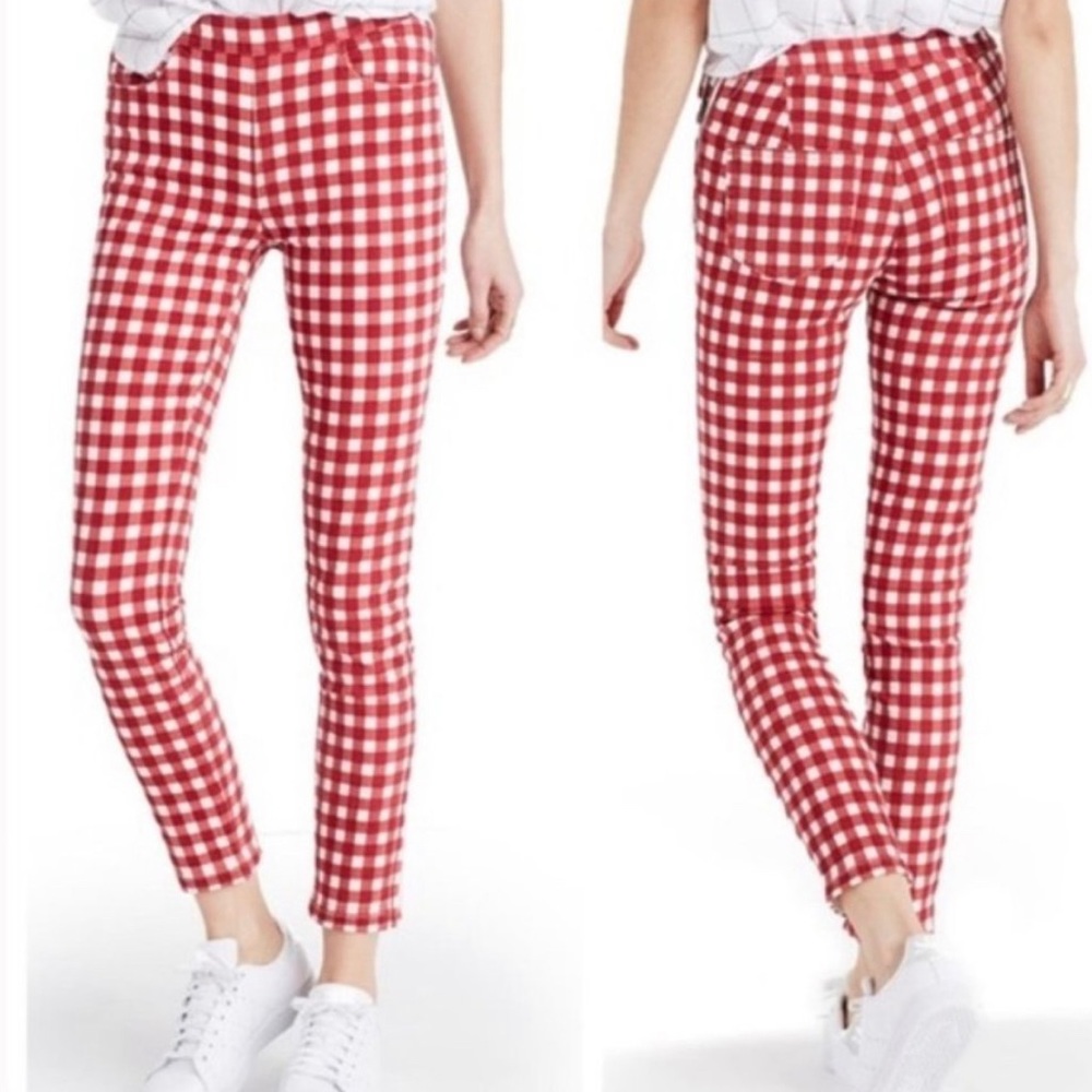 Madewell High Riser 9” Skinny Skinny Crop | Red Gingham